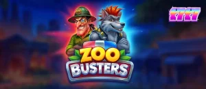 Karakter serigala punk dalam slot Zoo Busters
